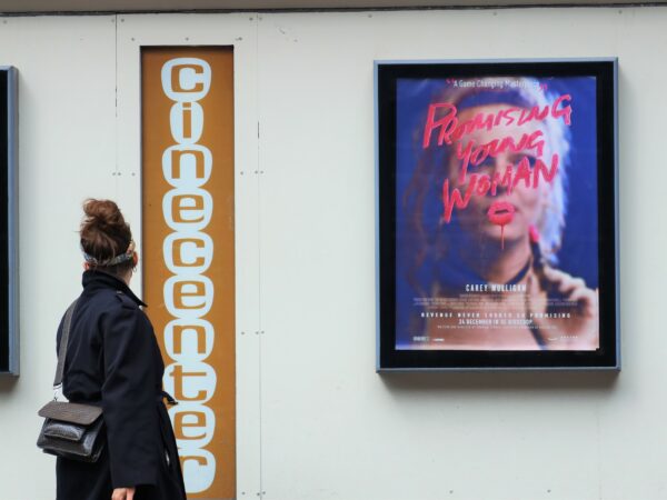Promising Young Woman promotional material at cinema