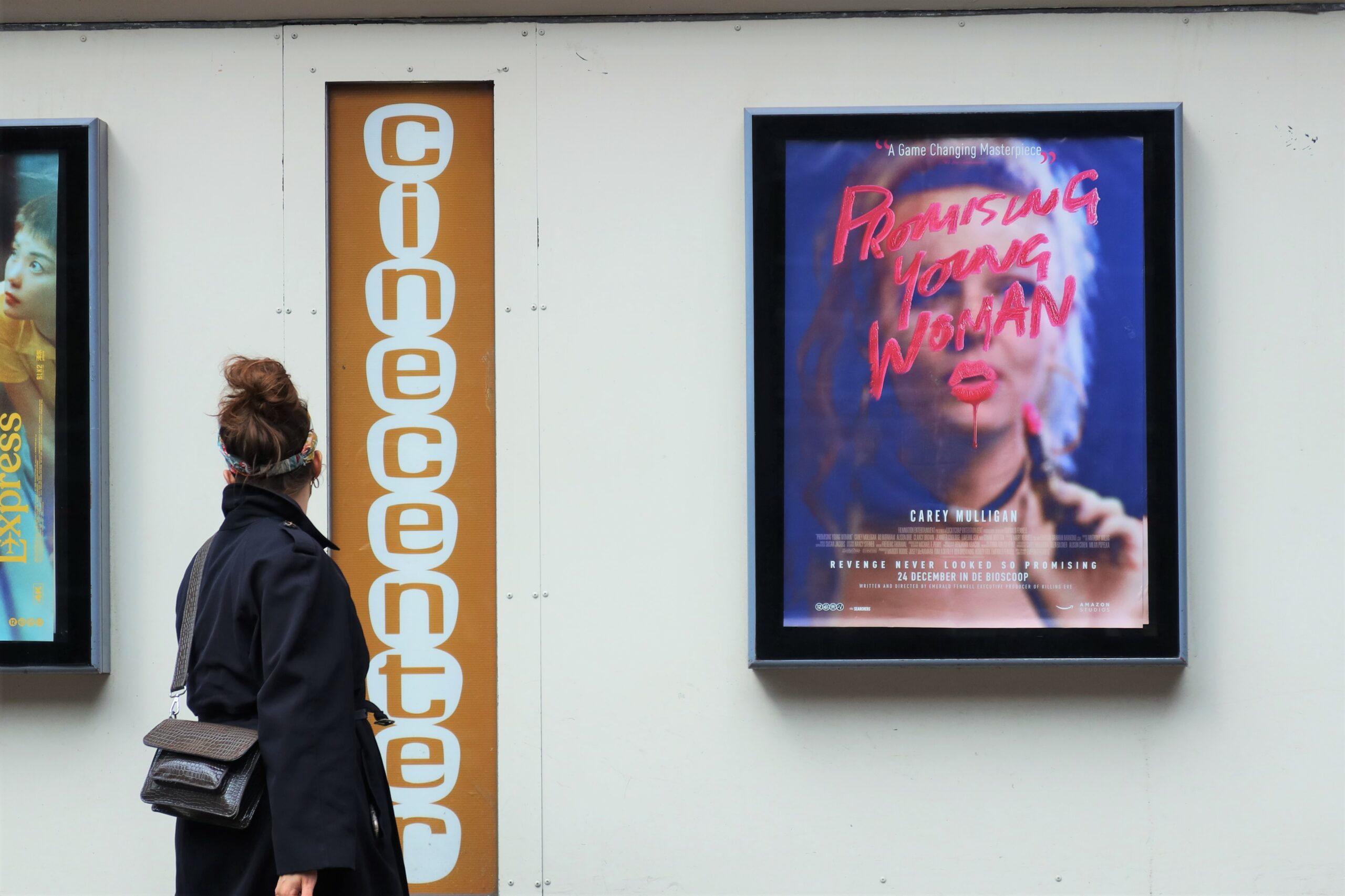 Promising Young Woman promotional material at cinema