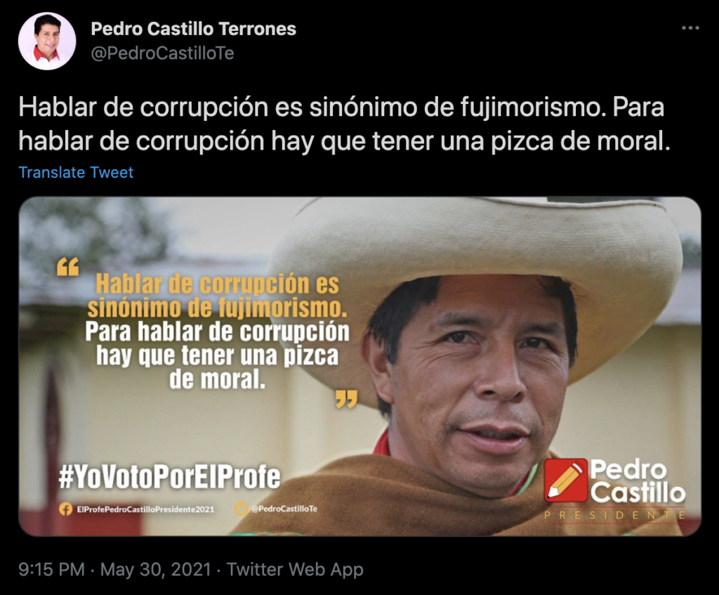 Pedro Castillo Tweet