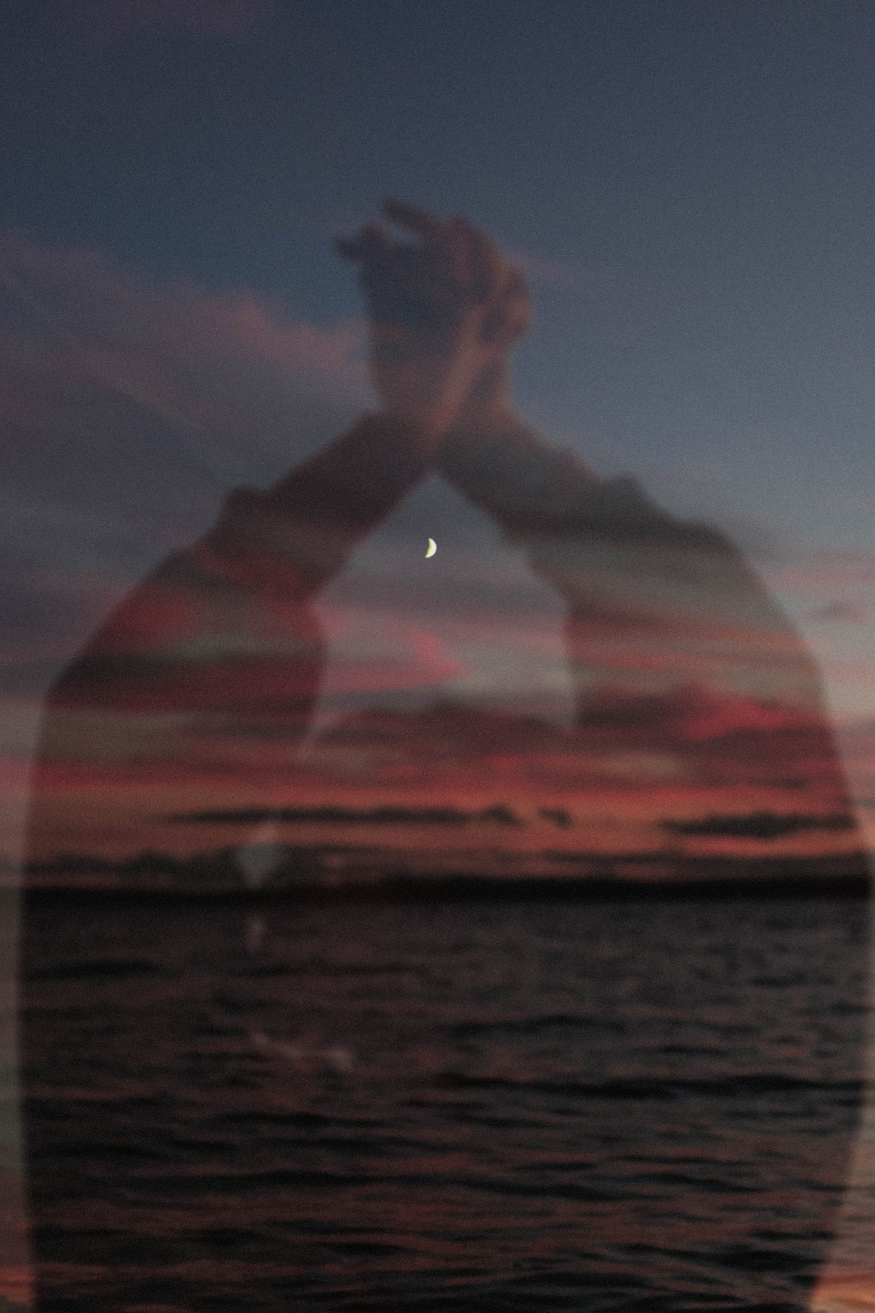 Image of a person's silhouette over a sunset - the worst person in the world