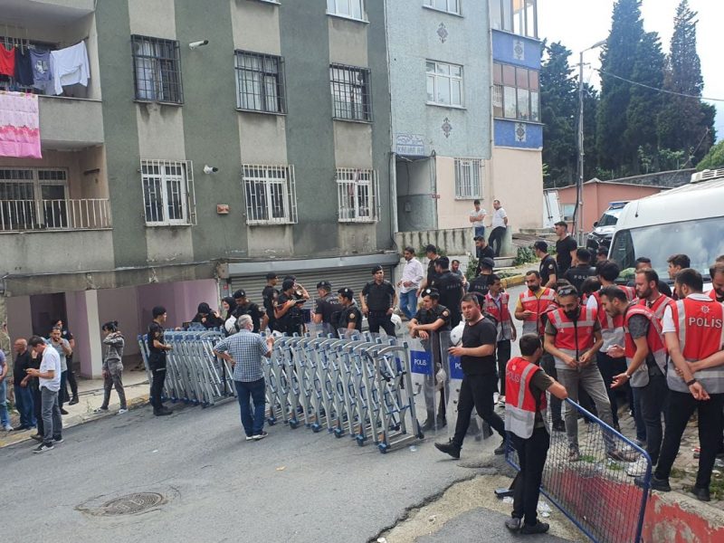 Turkish residents protesting the illegal seizure of their homes.
